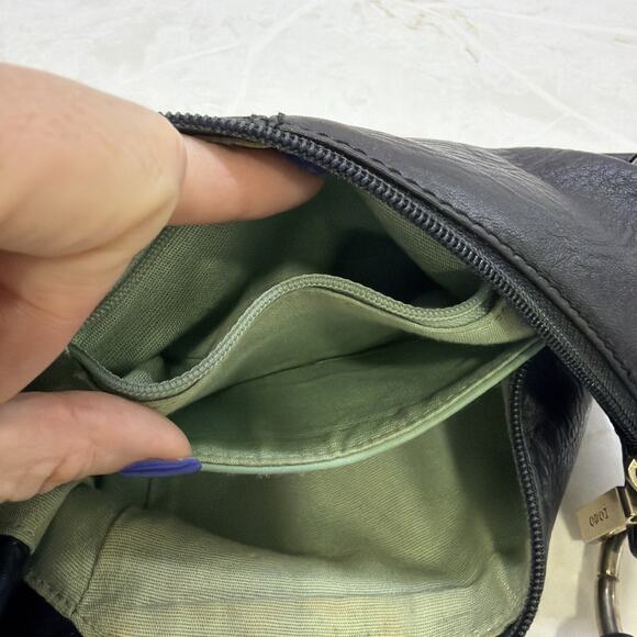 HOBO International Slouchy Black Leather Mini Shoulder Bag Y2k - Picture 13 of 16